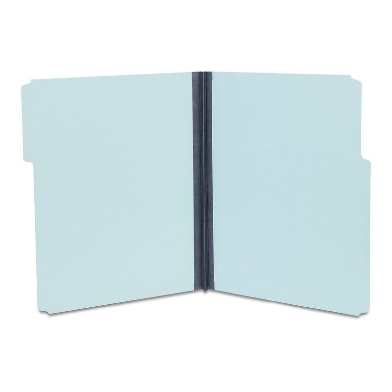 Staples 606798 Pressboard File Folders 3 Tab Letter Blue 25/Box - Image 1